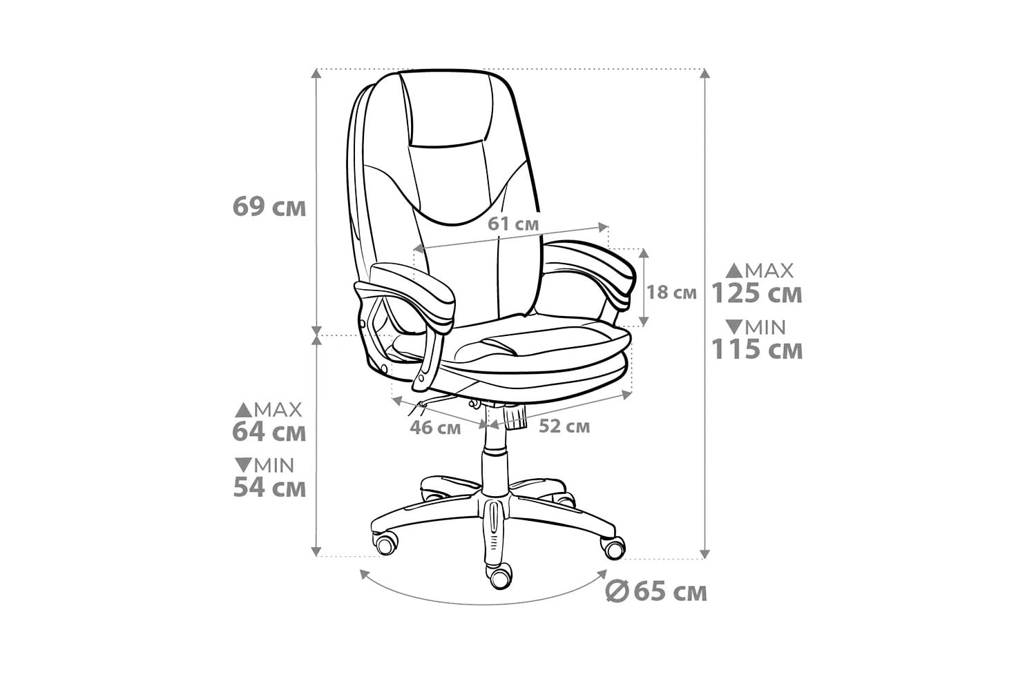 406р-015ф_05 Кресло COMFORT LT (флок коричневый)